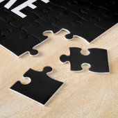 Moderne persoonlijke monogram en naam legpuzzel (Zijkant)