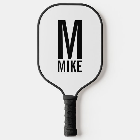 Moderne persoonlijke monogram en naam pickleball paddle (Voorkant)