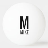 Moderne persoonlijke monogram en naam pingpongballen (Achterkant)