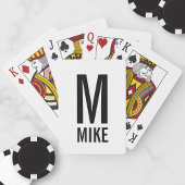 Moderne persoonlijke monogram en naam speelkaarten