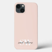 Moderne persoonlijke monogram naam Roze Case-Mate iPhone Case (Achterkant)