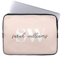 Moderne persoonlijke monogram naam Roze