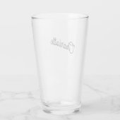 Moderne persoonlijke naam glas (Achterkant)