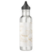 Moderne persoonlijke naam Gold Effect Marble Waterfles (Links)