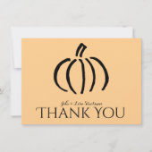 Moderne Persoonlijke Pompoen Bedankbriefjes Notitiekaartje (Voorkant)