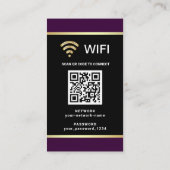 Moderne persoonlijke QR-code WiFi-netwerkwachtwoor Visitekaartje (Achterkant)