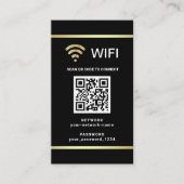 Moderne persoonlijke QR-code WiFi-netwerkwachtwoor Visitekaartje (Voorkant)