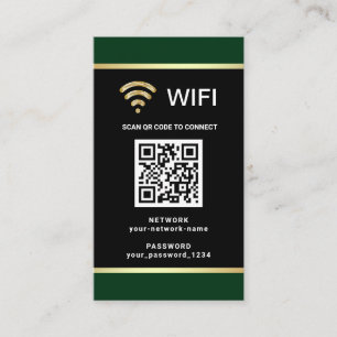 Moderne persoonlijke QR-code WiFi-netwerkwachtwoor Visitekaartje