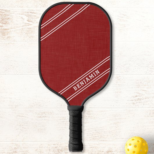 Moderne persoonlijke rode witte afspeelnaam pickleball paddle