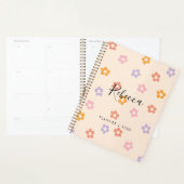 Moderne Persoonlijke Script Monogram Floral 2023 Planner (Display)