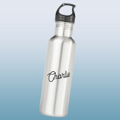 Moderne, persoonlijke scriptnaam waterfles 