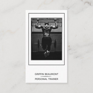 Moderne persoonlijke trainer foto visitekaartje