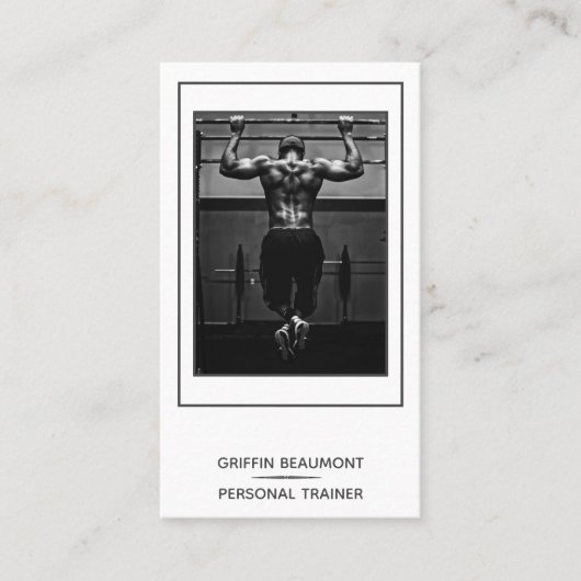 Moderne persoonlijke trainer foto visitekaartje (Voorkant)