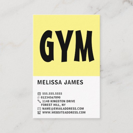 Moderne, persoonlijke trainer, Gym Instructor Visitekaartje (Voorkant)