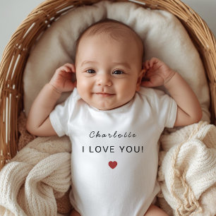 Moderne Persoonlijke Valentijnsdag Baby Body Romper