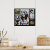 Moderne persoonlijke zussen 7 Foto-collage Poster (Keuken)