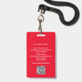 Moderne Perspas Reporter Badge (Achterkant met lanyard)