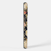 Moderne Perzik Bloemen Glitter Chic Gepersonalisee iPhone Hoesje (Rechterkant)
