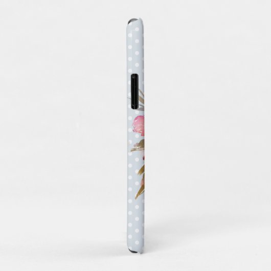 Moderne perzik en roze bloemen Case-Mate iPhone case (Achterkant/rechts)