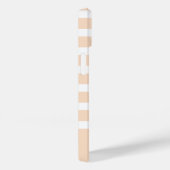 Moderne perzik en witte streep met Monogram Case-Mate iPhone Case (Achterkant / Rechts)