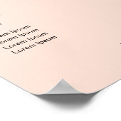 Moderne perzikprijzenlijstposter poster (Hoek)