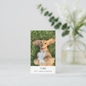 Moderne Pet Dog Influencer Foto QR Code Visitekaartje (Staand voorkant)