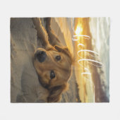 Moderne Pet Photo Fleece Deken (Voorkant (Horizontaal))