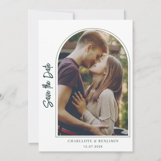 Moderne Photo Arch Wedding Bewaar de datum Save The Date (Voorkant)