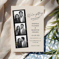 Moderne Photo-booth Filmstrip Huwelijk Save The Da