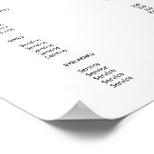 Moderne Photo Collage White Spa Salon Service Menu Poster (Hoek)