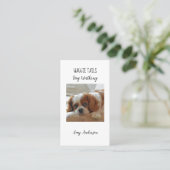 Moderne Photo Dog Sitter/Walker Visitekaartje (Staand voorkant)