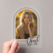 Moderne Photo Grad Clear Acrylique Faire-part (In situ (ordinateur de poche))