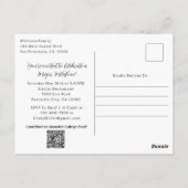 Moderne, Photo personnalisé, Code QR, Invitation d (Dos)