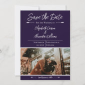 Moderne Photo Save The Date | Violet (Devant)