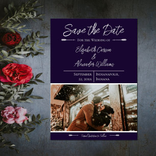 Moderne Photo Save The Date Violet