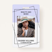 Moderne Photo Studio Business ID Kaart Badge (Voorkant)
