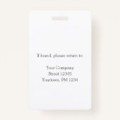 Moderne Photo Studio Business ID Kaart Badge (Achterkant)