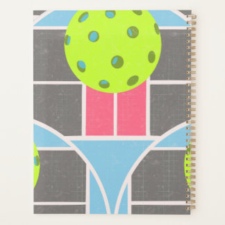 Moderne Pickleball-planner met geschulpte rand Planner