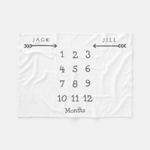 Moderne Pijl Twin Milestone Baby Deken