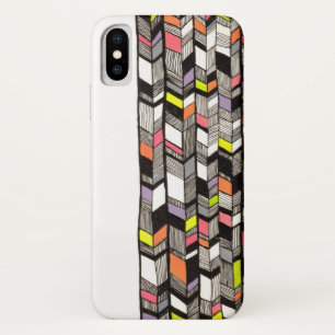 Moderne pijlen Ink Pattern Abstracte stam iPhone X Hoesje