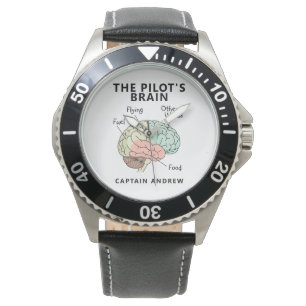 Moderne pilootnaam   Grappige luchtvaartcitaat Horloge
