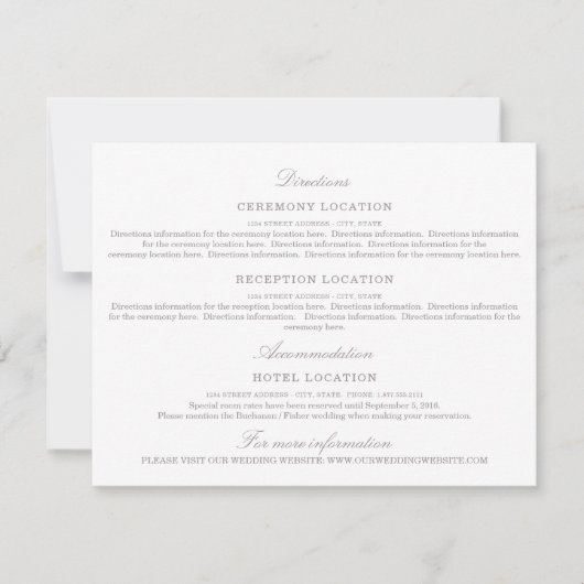 Moderne Pioen Bloemige Trouw Info Bijlagekaart Kaart (Voorkant)