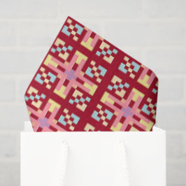 Moderne Pixelgeometrie Abstract Kruis Kunstpatroon Tissuepapier