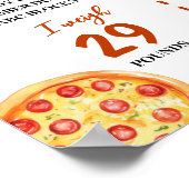 Moderne Pizza Verjaardagsfoto Milestone Poster (Hoek)