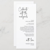 Moderne plaatsing van het bruilofts diner bedankka programma (Voorkant / Achterkant)