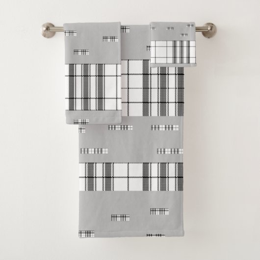  Moderne Plaid Chic  Noir et Blanc (En situation)