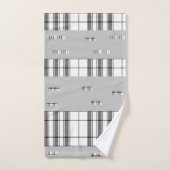 Moderne Plaid Chic  Noir et Blanc (Serviette à main)