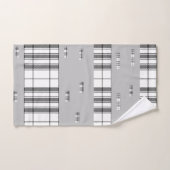  Moderne Plaid Chic  Noir et Blanc (Serviette à main)