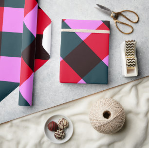 Moderne Plaid Inpakpapier