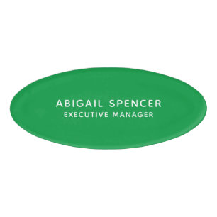Moderne Plain Classy Professionele Kelly Groen Naambadge